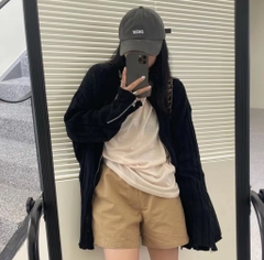 Quần short kaki mềm - Đen