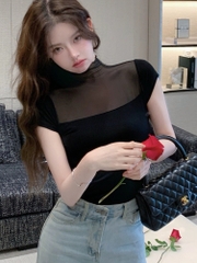 Áo thun croptop lưới - Freesize