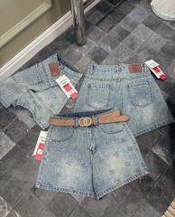 Quần jean đùi Chanel nhí - 2606 - Nhạt