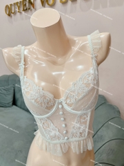 Bra trắng cánh tiên voan bi