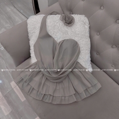 Set tơ hoa choàng cổ - Rêu