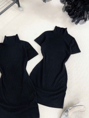 Đầm body cổ lọ - Đen