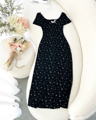 Đầm body thun hoa nhí