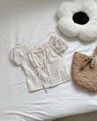 Áo trễ vai 2 nơ thiết kế - 724