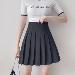 Chân váy dập li - Đen