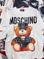 Áo thun gấu Moschino - Form rộng dưới 65kg
