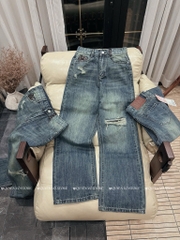 QJ 6540 Quần jean suông