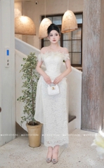Đầm body ren dài