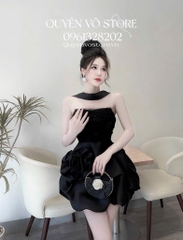 Đầm cúp ngực hoa hồng