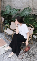 Set áo thun chữ chân váy đuôi cá