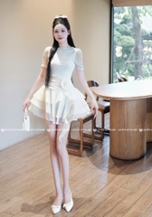 Đầm tua cổ tròn bling