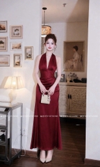 Đầm lụa cổ yếm - Đỏ