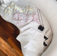 Set croptop hoa nhí quần short 2M