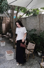Set áo thun chữ chân váy đuôi cá