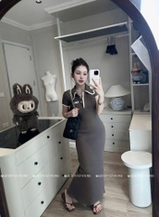 Đầm body viền cổ sen - 8563