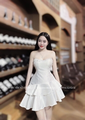 Đầm cúp ngực đính đá - S