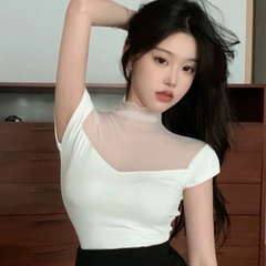 Áo thun croptop lưới - Freesize