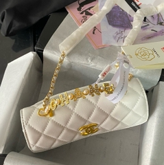 Túi Chanel quai ngọc da dê - Size 19