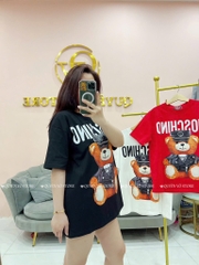 Áo thun gấu Moschino - Form rộng dưới 65kg
