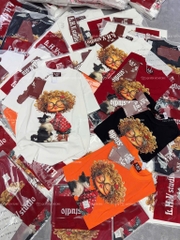 Áo thun cô gái tóc xù mèo