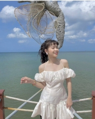 Đầm trễ vai đuôi cá - S