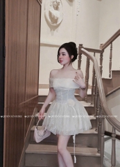 Đầm trễ vai ren xòe - CQ