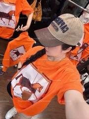 Áo thun ngựa ô vuông - Form rộng dưới 65kg