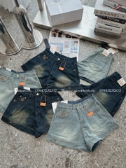 QJ 0043 Quần jean đùi xanh đính M
