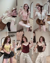 Áo thun set buộc trước