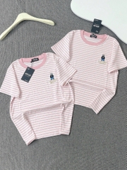 Áo thun sọc thêu gấu - Form vừa