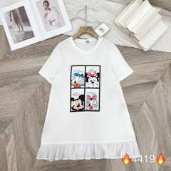 Đầm Mickey trắng - S