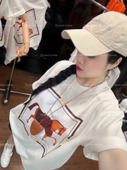 Áo thun ngựa ô vuông - Form rộng dưới 65kg