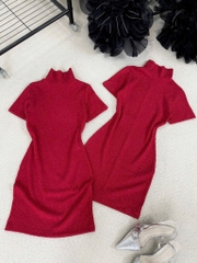 Đầm body cổ lọ - Đỏ
