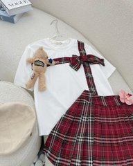 Set caro đỏ BBR kèm gấu