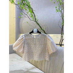Áo nude ren hoa Quảng Châu - Freesize