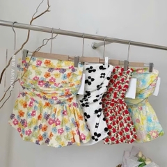 Áo cúp ngực thô hoa tùng su - 843