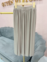 Chân váy midi dập li - lưng chun co giãn