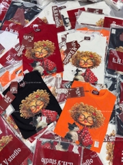 Áo thun cô gái tóc xù mèo