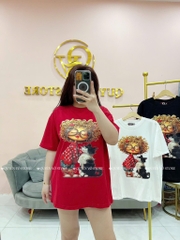 Áo thun cô gái tóc xù mèo