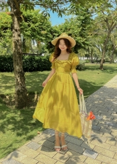 Đầm bo tay viền ren bèo ngực