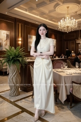 Đầm ren phối lụa