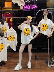 Áo thun mặt cười - Form rộng dưới 65kg