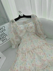 Đầm maxi hoa tầng dập li