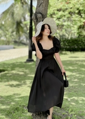 Đầm bo tay viền ren bèo ngực