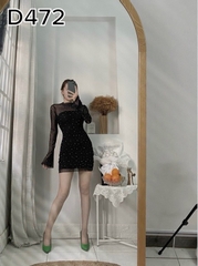 BIGSIZE 55-65kg - Đầm body ngắn kim tuyến BIGSIZE 55-65kg