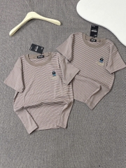 Áo thun sọc thêu gấu - Form vừa