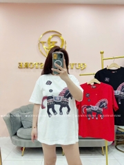 Áo thun ngựa - Form rộng dưới 65kg