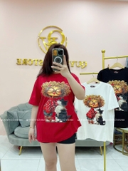 Áo thun cô gái tóc xù mèo