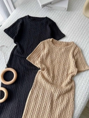 Đầm body len dệt