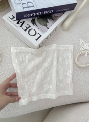 Set áo 2 dây chân váy bí nude tiểu thư